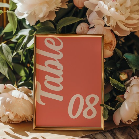 Kral Bold Script Koraalroze Moderne Trouw Kaart