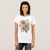 Kral Silver Gouden Rozen Slogan T-shirt (Voorkant volledig)