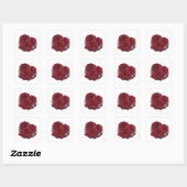 Kral Silver RODE ROZEN EN MUNTEN Sticker Print (Vel)