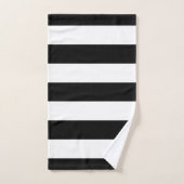 Krale Luifelstrepen Zwart Wit Bad Handdoek (Handdoek)
