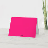 Krale moderne kalligrafie heet roze bedankkaart (Achterkant)