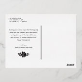 Krale moderne typografie Foto Prettig Thanksgiving Folie Feestdagen Briefkaart (Achterkant)