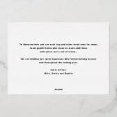 Krale moderne typografie hete pink fijne feestdage folie feestdagenkaart (Achterkant)