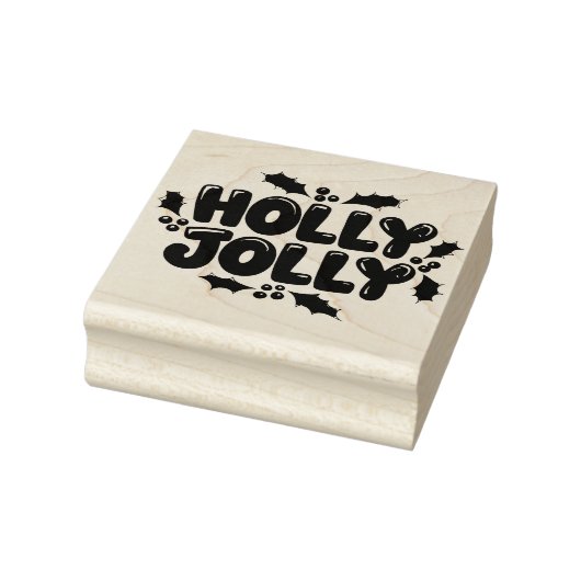 Krale typografie met feestelijke bladeren rubberstempel (Stempel)