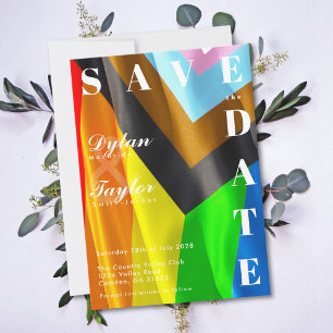Krale typografie voor Pride-vlag LGBTQ aankondigin