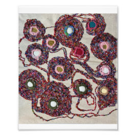 Kralen bloemen. foto afdruk