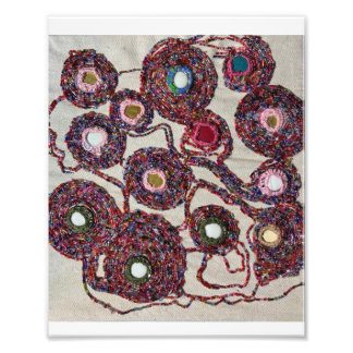 Kralen bloemen. foto afdruk