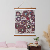 Kralen bloemen hangend wandkleed (Slaapkamer)