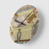 kralen, c.1875 (olie op canvas) ronde klok (Hoek)