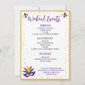 KRALEN, DRANK EN BOURBON STREET NOLA BACHELORETTE KAART (Achterkant)