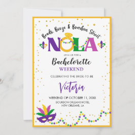 KRALEN, DRANK EN BOURBON STREET NOLA BACHELORETTE KAART