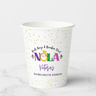 KRALEN, DRANK EN BOURBON STREET NOLA BACHELORETTE PAPIEREN BEKERS
