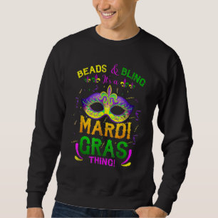 Kralen en Bling Het is een Mardi Gras-ding Carnava Trui