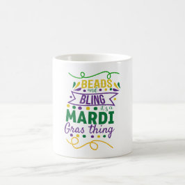Kralen En Bling Het Is Een Mardi Gras Ding Koffiemok