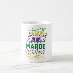 Kralen En Bling Het Is Een Mardi Gras Ding Koffiemok
