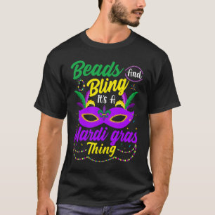 Kralen en Bling Het is een Mardi Gras-ding T-shirt