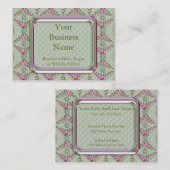 kralen en satijn visitekaartje (Voorkant / Achterkant)