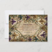 Kralen Fleur-de-Lis Mardi Gras Masquerade Bedankkaart (Voorkant)