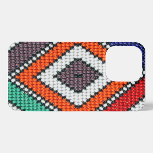 Kralen iPhone 13 Pro Slim Fit Hoesje, glanzend iPhone Hoesje (Achterkant horizontaal)