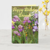  kralen Iris Garden Flower Floral Kaart (Gele Bloem)