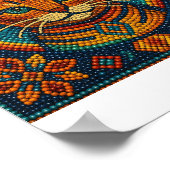 Kralen kitten look ontwerp poster (Hoek)