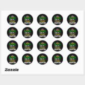 Kralen of het is niet gebeurd ronde sticker (Vel)