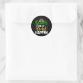 Kralen of het is niet gebeurd ronde sticker (Tas)