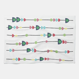 Kralen op snaren theedoek