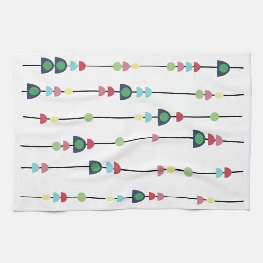 Kralen op snaren theedoek (Horizontaal)