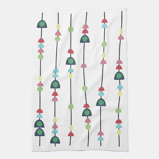 Kralen op snaren theedoek (Verticaal)