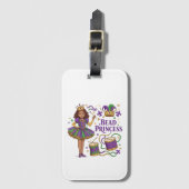 Kralen prinses - Mardi Gras Bagagelabel (Voorkant (verticaal))