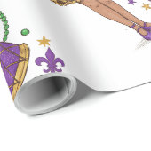 Kralen prinses - Mardi Gras Cadeaupapier (Rol Hoek)