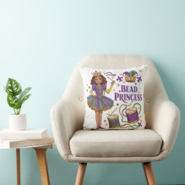Kralen Prinses - Mardi Gras Kussensloop Kussen