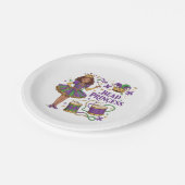 Kralen prinses - Mardi Gras Papieren Bordje (Gekanteld)