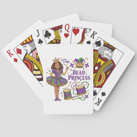 Kralen prinses - Mardi Gras Pokerkaarten (Achterkant)