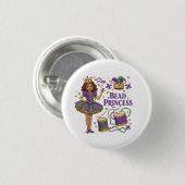 Kralen prinses - Mardi Gras Ronde Button 3,2 Cm (Voorkant /achterkant)