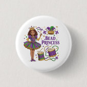 Kralen prinses - Mardi Gras Ronde Button 3,2 Cm (Voorkant)