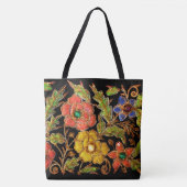 Kralen Victoriaanse Bloemen Tote Bag (Voorkant)