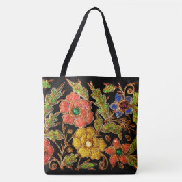 Kralen Victoriaanse Bloemen Tote Bag