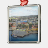 Kralendijk Harborfront Metalen Ornament (Links)