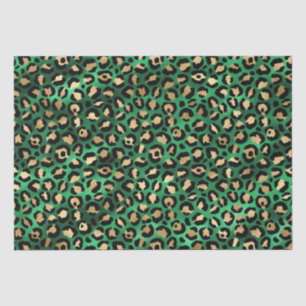 Kralengroen Luipaardprint Glam Dierenpatroon Tissuepapier