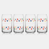 Kralenkrans met retro kerstornamenten blikvorm glas (Achterkant)