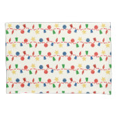 Kralenkrans met retro kerstornamenten kussensloop (Voorkant)