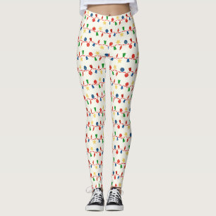 Kralenkrans met retro kerstornamenten leggings