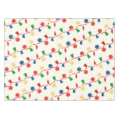 Kralenkrans met retro kerstornamenten tafelkleed (Voorkant (Horizontaal))