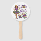 Kralenprinses - Mardi Gras Handwaaier (Achterkant)