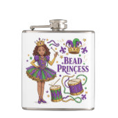 Kralenprinses - Mardi Gras Heupfles (Voorkant)