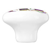 Kralenprinses - Mardi Gras Keramische Knop (Zijkant)