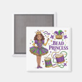 Kralenprinses - Mardi Gras Magneet (Voorkant / Achterkant)