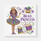 Kralenprinses - Mardi Gras Magneet (Voorkant)